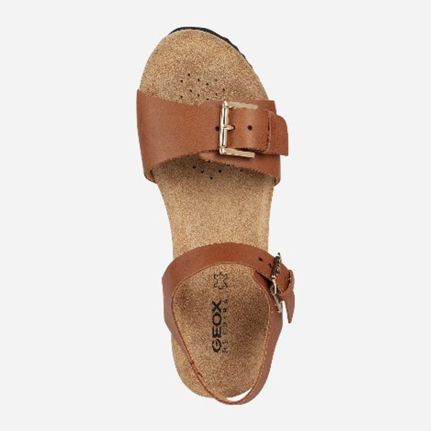 Sandały damskie na koturnie Geox D35LVD00043-C5006 41 26.7 cm Camel (8056206031999) - obraz 4
