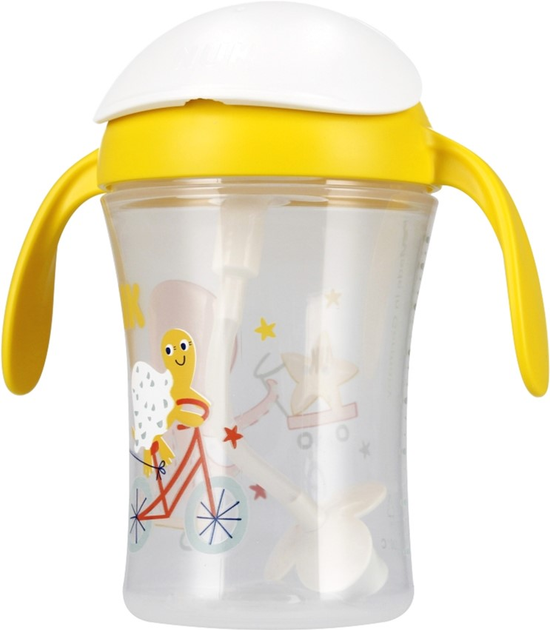 Kubek ze słomką Nuk Motion Cup Żółty 230 ml (4008600442264) - obraz 3