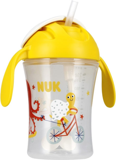 Kubek ze słomką Nuk Motion Cup Żółty 230 ml (4008600442264) - obraz 4