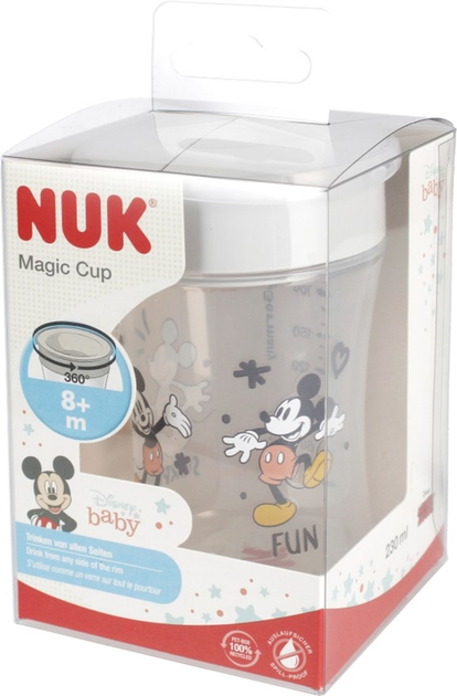 Кружка-непроливайка Nuk Magic Cup Disney Baby Miki Біла 230 мл (4008600405429) - зображення 5