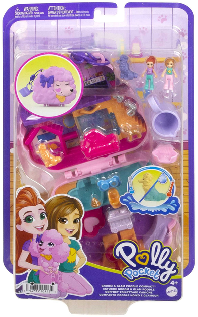 Ігровий набір Mattel Polly Pocket Салон краси пуделя (HKV35) - зображення 1