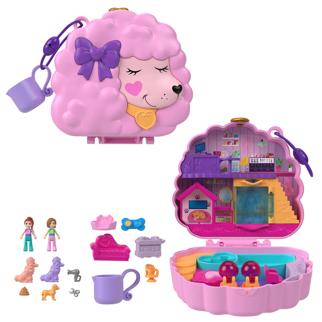 Zestaw do zabawy Mattel Polly Pocket Salonik piękności pudelka (HKV35) - obraz 2