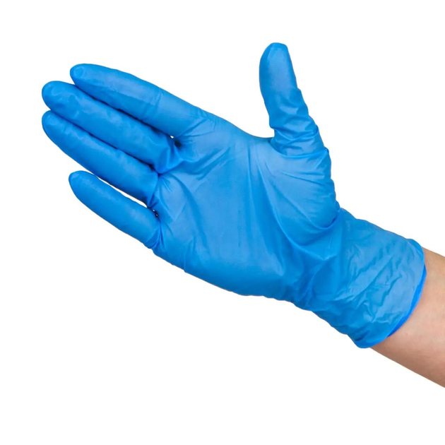 Рукавички Med Touch нітрилові розмір XL 100 шт блакитні - зображення 2