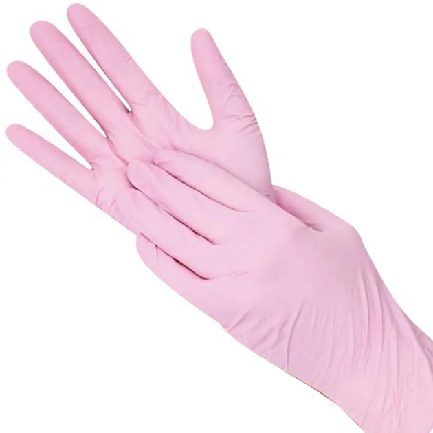 Рукавички MediОk Rose Sapphire нітрилові розмір M 100 шт рожеві - изображение 2
