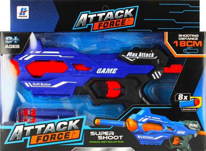 Бластер Mega Creative Attack Force з дротиками 8 шт (5904335860047) - зображення 1