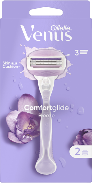 Станок для гоління жіночий (Бритва) Venus ComfortGlide Breeze з 2 змінними картриджами (7702018886166) - зображення 2