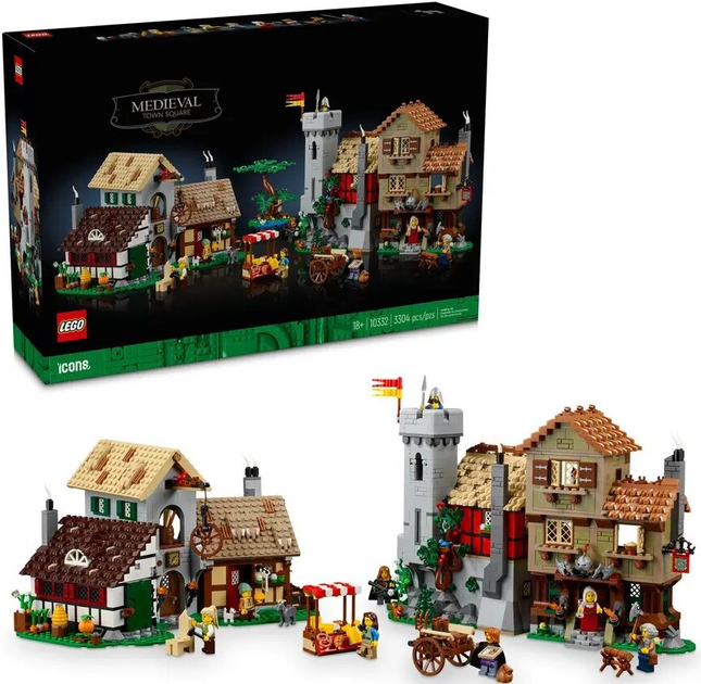 Zestaw klocków Lego Icons Średniowieczny plac miejski 3304 elementy (10332) - obraz 1
