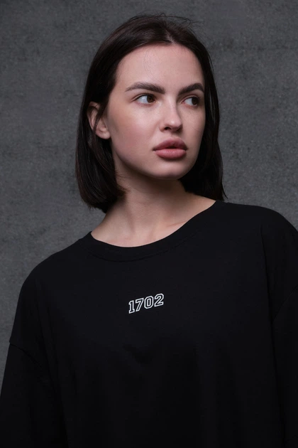 Жіноча Оверсайз Футболка З Принтом Without Vintage Black S/M (8049247) - изображение 4