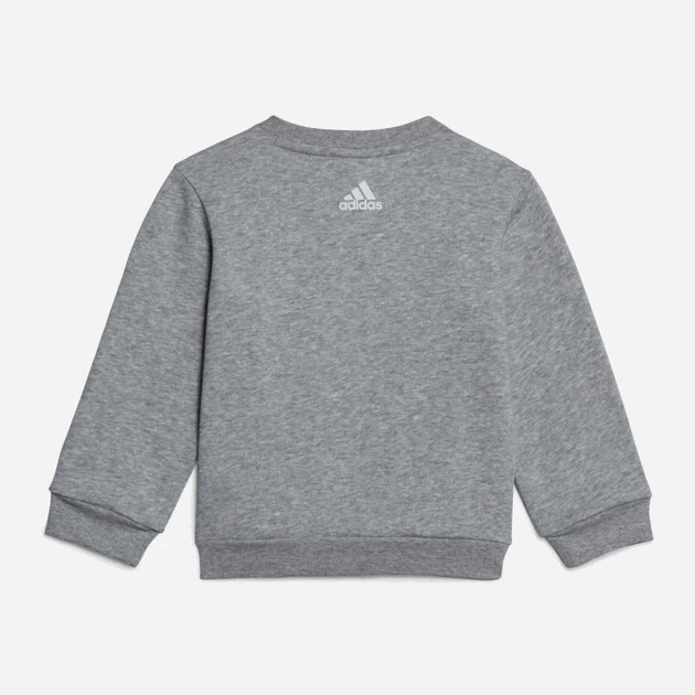 Дитячий теплий спортивний костюм (світшот + штани) для хлопчика adidas I Lin FL Jog HR5882 74 см Сірий/Чорний (4066748142132) - зображення 3