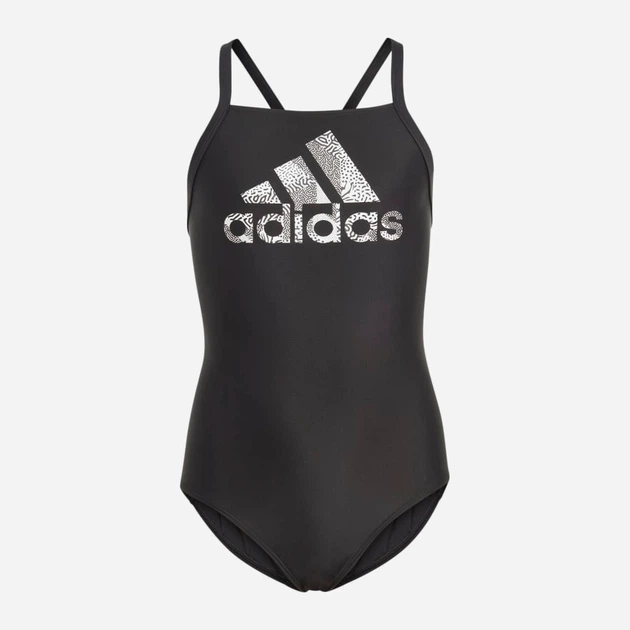 Strój kąpielowy jednoczęściowy dziecięcy dla dziewczynki adidas Big Logo Suit HS2213 128 cm Czarny (4066752817859) - obraz 5