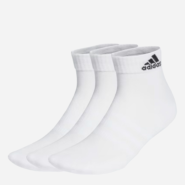 Zestaw skarpetek męskich bawełnianych Adidas Cushioned Sportswear Ankle 3P HT3441 43-45 3-pack Biały (4066746333563) - obraz 1