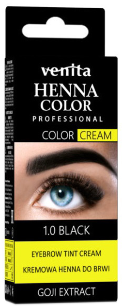 Хна-крем для бровей Venita Henna Color с экстрактом годжи 1.0 Black ...