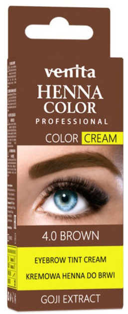 Хна-крем для бровей Venita Henna Color с экстрактом годжи 4.0 Brown ...