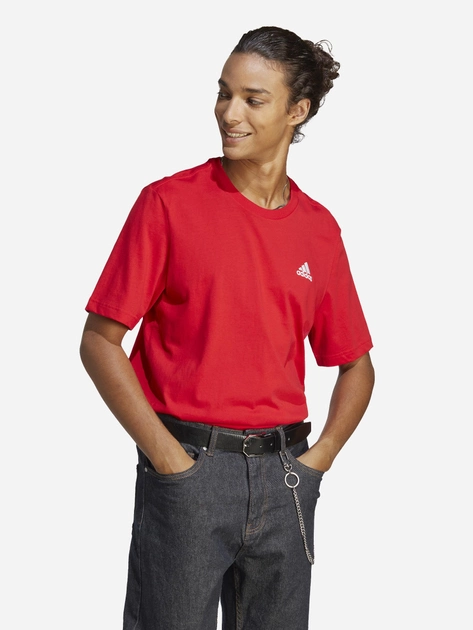 Koszulka męska bawełniana Adidas M SL SJ Tee IC9290 L Czerwona (4066745410142) - obraz 1