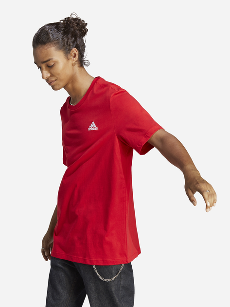 Koszulka męska bawełniana Adidas M SL SJ Tee IC9290 L Czerwona (4066745410142) - obraz 2