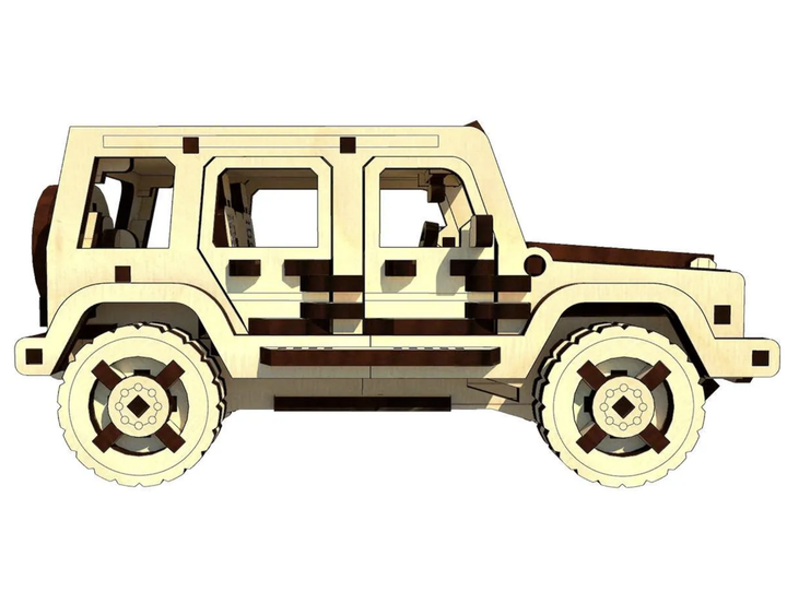 3D Механический Пазл Конструктор Из Дерева Pazly Mercedes G-Class Гелик 156 деталей - Фото 5 3D Механический Пазл Конструктор Из Дерева Pazly Mercedes G-Class Гелик 156 деталей - изображение 5