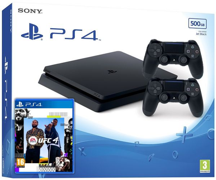 Sony Playstation 4 Slim 500Gb + UFC 4 (русская версия) + DualShock 4 ...