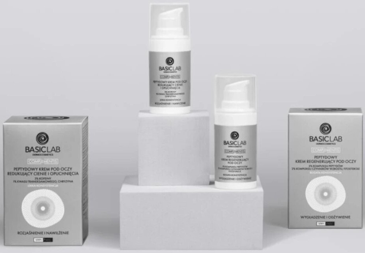 Krem pod oczy BasicLab rozjaśniający, nawilżający 15 ml (5904639173645) - obraz 3