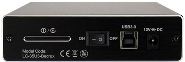 Zewnętrzna kieszeń LC-Power LC-35U3-BECRUX dla 3.5'' HDD/SSD USB 3.0 (4260070123429) - obraz 3