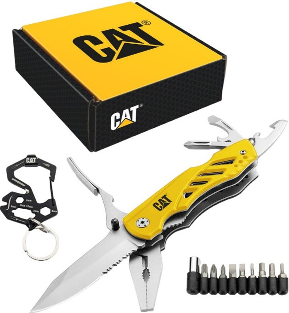 Zestaw CAT Podwójny MultiTool z bitami i Brelok 9 w 1 (4021472523244) - obraz 1