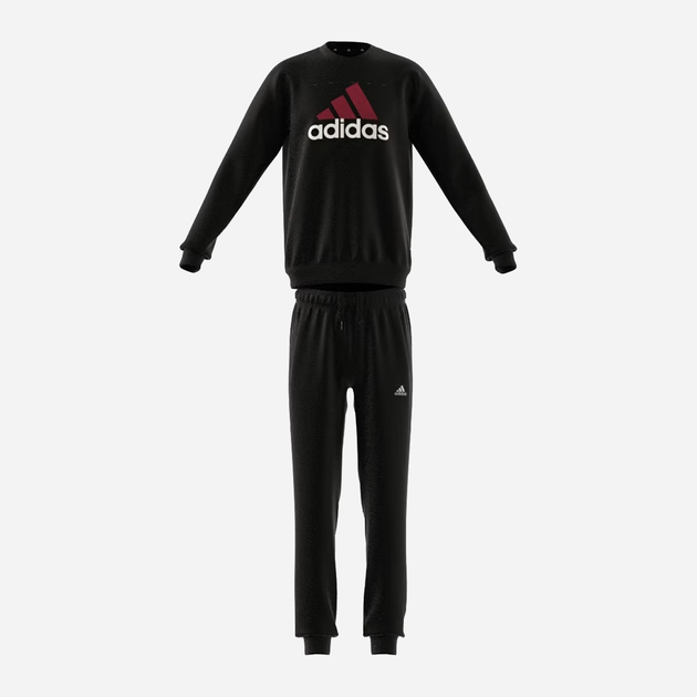 Komplet dresowy (bluza + spodnie) chłopięcy Adidas Junior Fleece Tracksuit IB4095 140 cm Czarny (4066762249930) - obraz 1