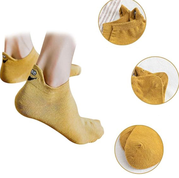 Короткие женские носки, набор носков разных цветов 10шт one size - изображение 5