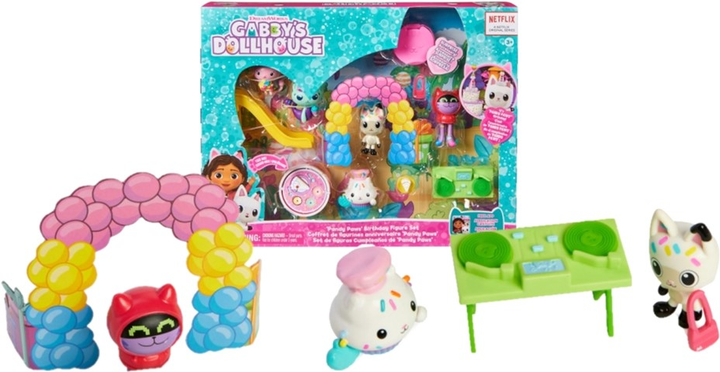 Zestaw figurek Spin Master Dreamworks Gabbys Dollhouse 6069141 Birthday Pandy Paws 5 szt (0778988509272) - obraz 1