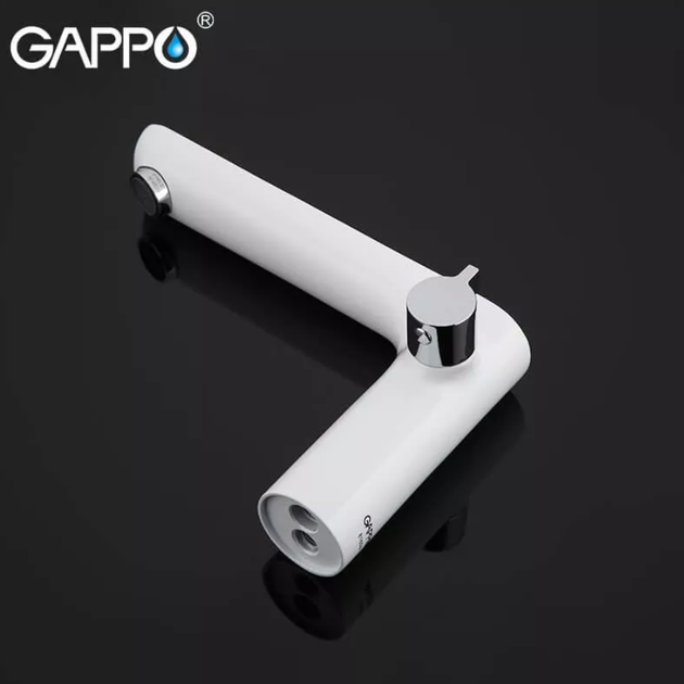 Смеситель для ванны на борт GAPPO G1148, белый/хром - изображение 5