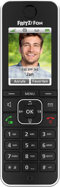 Telefon IP DECT AVM FRITZ!Fon C6 Black (20002964) - obraz 2