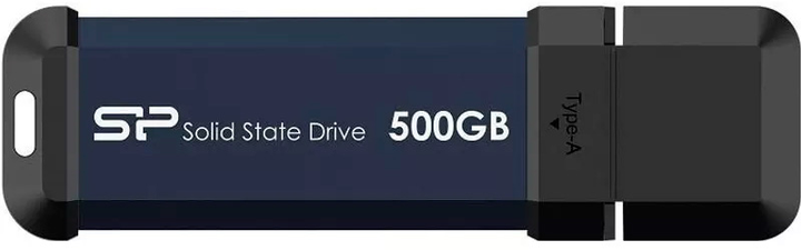 SSD диск Silicon Power MS60 500GB USB 3.2 Gen2 Blue (SP500GBUF3S60V1B) - зображення 1