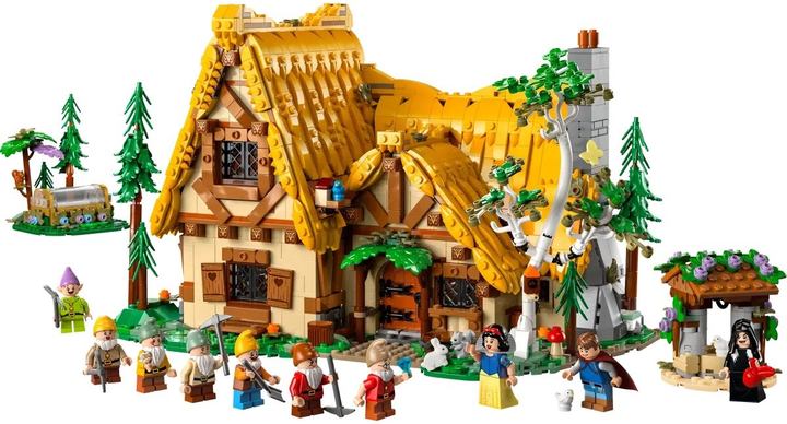 Zestaw klocków Lego Disney Chatka Królewny Śnieżki i siedmiu krasnoludków 2228 elementów (43242) - obraz 2