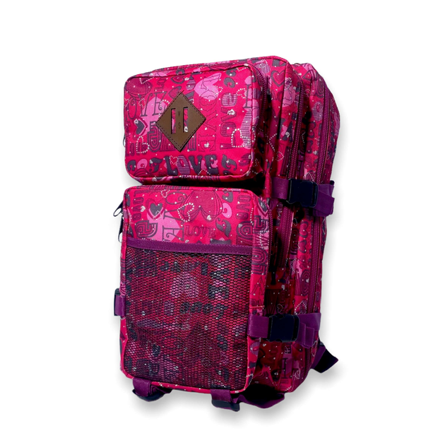 Тактично-туристичний рюкзак 16072 два відділи, 2 фронтальні кишені внутрішня органайзер 45*25*20 см рожевий - изображение 1