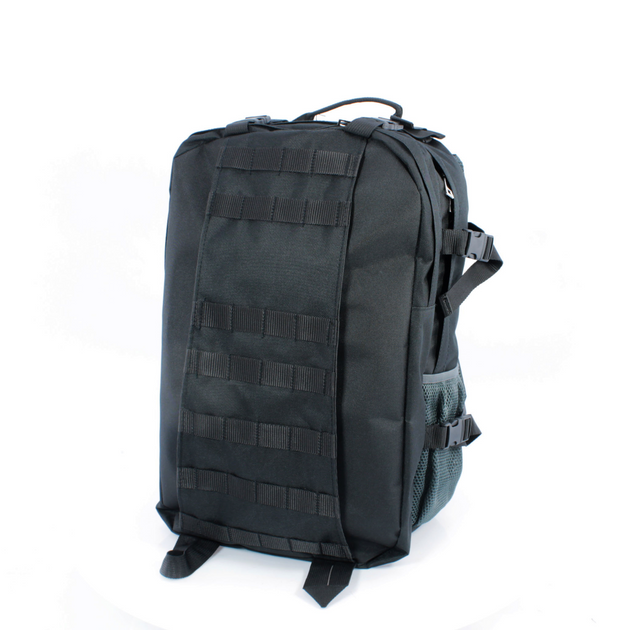 Тактичний рюкзак 600-01армійський два відділення фронтальні кишені додаткові кріплення розмір 50*34*27чорний - изображение 1