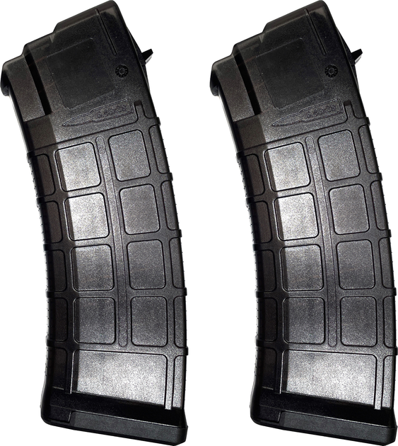 Набір з 2-х магазинів для АК Strata 22 Kit з плоскою заглушкою 5.45x39 мм 30 патронів Напівпрозорий чорний (2185490000049) - зображення 1