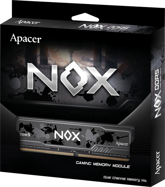 Оперативна пам'ять Apacer DDR5-5600 16384MB PC5-44800 NOX Gray (AH5U16G56C522MBAA-1) - зображення 4