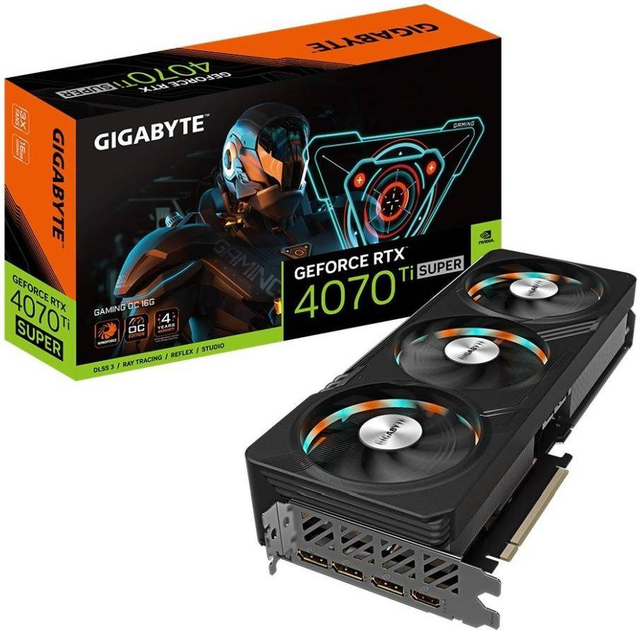 Відеокарта Gigabyte PCIe4.0 GeForce RTX 4070 Ti Super Gaming OC 16GB GDDR6X (256bit) (2655/21000) (HDMI, 3xDisplayPort) (GV-N407TSGAMING OC-16GD) - зображення 7