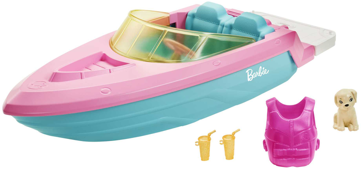 Zestaw do zabawy Barbie Boat With Puppy And Accessories (GRG29) - obraz 1