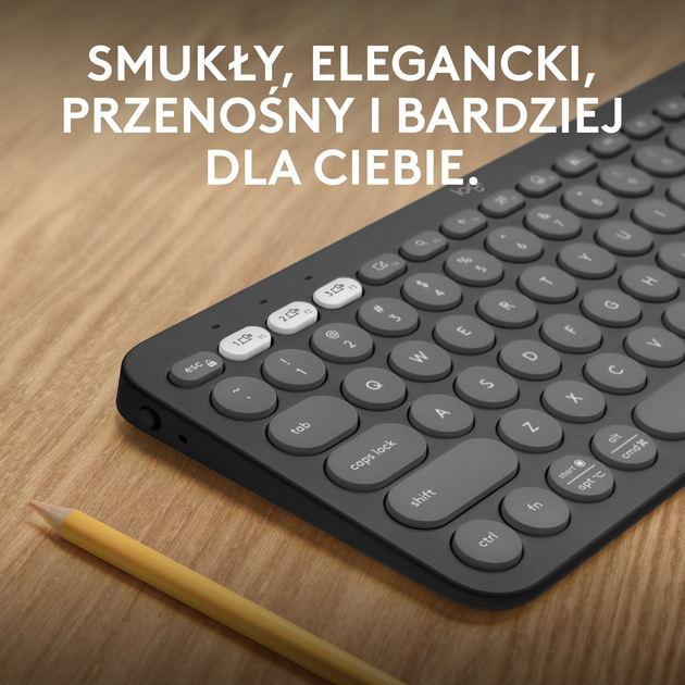Klawiatura bezprzewodowa Logitech Pebble Keys 2 K380s Bluetooth Grafitowa (920-011851) - obraz 5