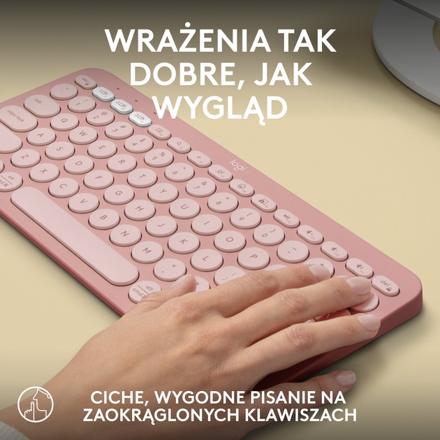 Клавіатура бездротова Logitech Pebble Keys 2 K380s Bluetooth Rose (920-011853) - зображення 4