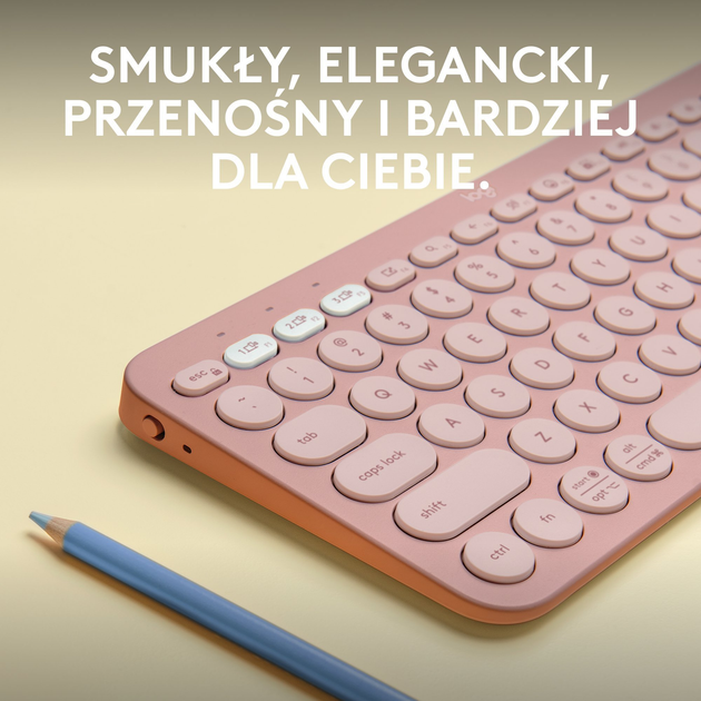 Клавіатура бездротова Logitech Pebble Keys 2 K380s Bluetooth Rose (920-011853) - зображення 6