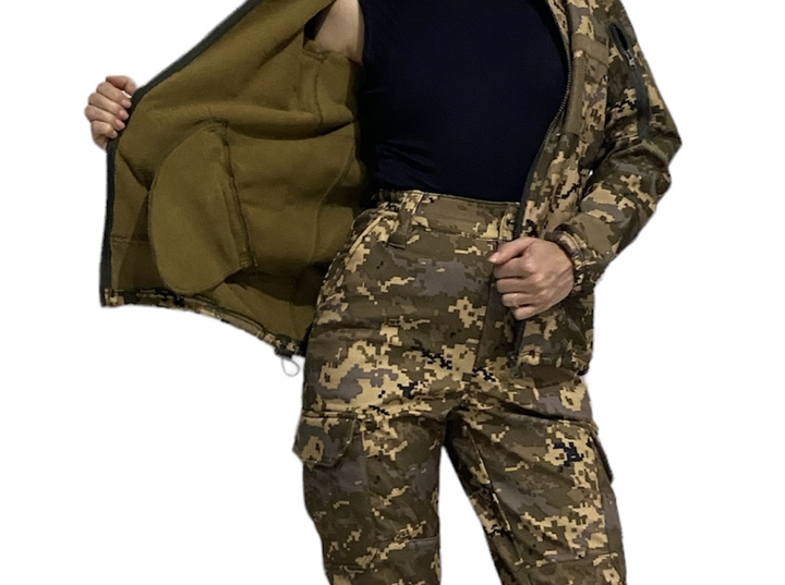 Куртка тактическая софтшелл S пиксель - изображение 2