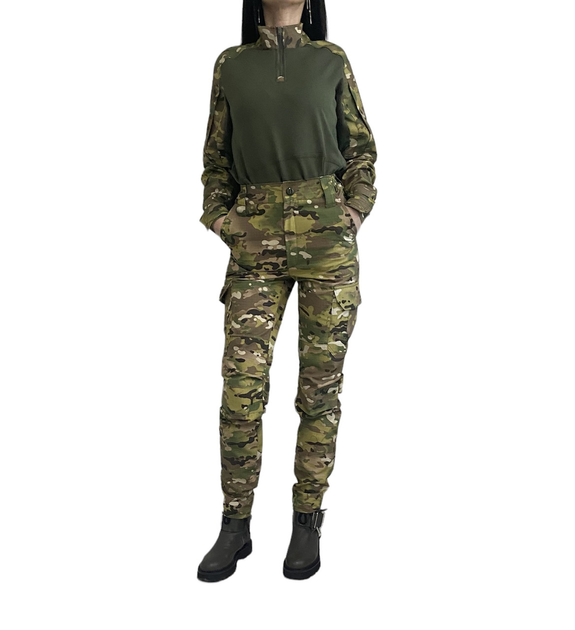 Жіночі тактичні військові брюки 54 мультикам - зображення 1