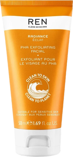 Скраб для обличчя Ren Clean Skincare Radiance PHA Exfoliating Facial 50 мл (5056264708782) - зображення 1