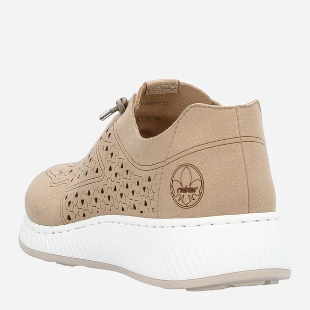 Sneakersy damskie RIEKER rien5556-60 37 Beżowe (4061811352777) - obraz 3
