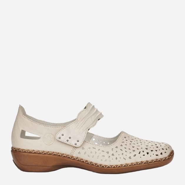 Жіночі туфлі зі шкіри RIEKER rie41399-60 38 Світло-бежеві (4060596309631) - зображення 1