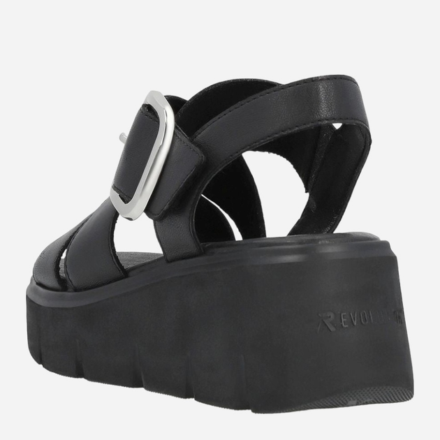 Жіночі сандалії RIEKER revw1550-00 37 Чорні (4061811309726) - зображення 4