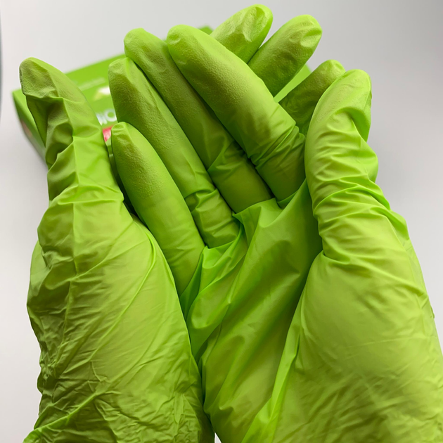 Перчатки Нитриловые зеленые M, 100 шт (MediOk EMERALD) - изображение 2