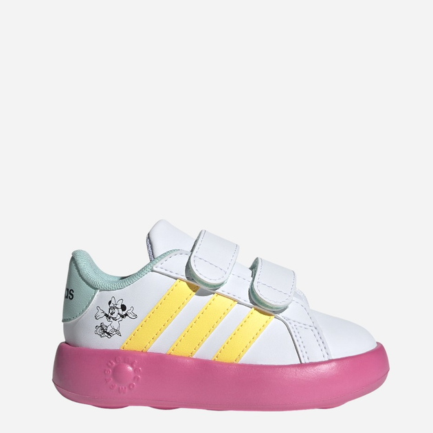Дитячі кеди для дівчинки Adidas Grand Court Minnie CF I ID8018 25.5 Білі/Рожеві (4066759475717) - зображення 1
