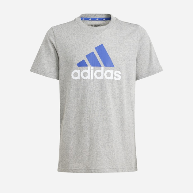 Підліткова футболка для хлопчика Adidas U BL 2 TEE IJ6285 176 см Сіра (4066762203604) - зображення 1