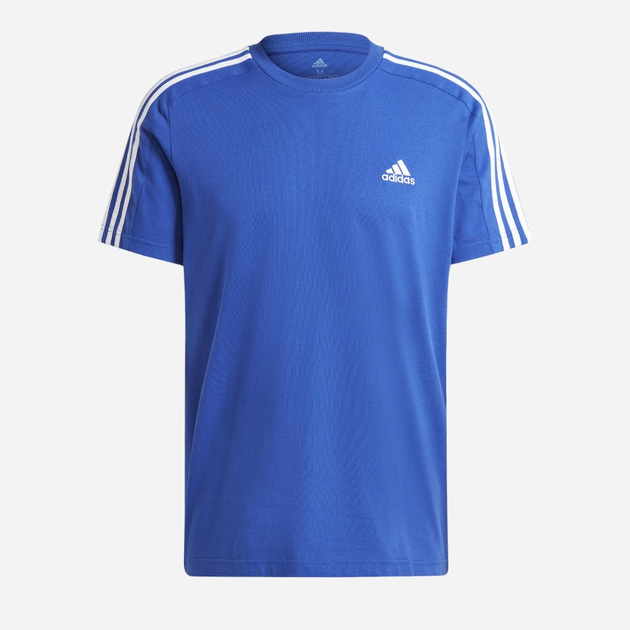 Футболка бавовняна довга чоловіча Adidas M 3S SJ T IS1338 2XL Синя (4066766961449) - зображення 1